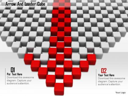0914 arrow and leader cube image graphics for powerpoint