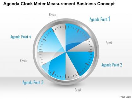 0914 business plan agenda clock meter measurement business concept powerpoint template