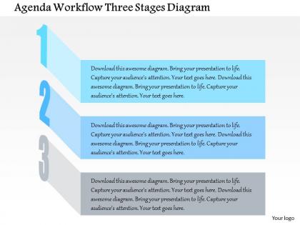 0914 business plan agenda workflow three stages diagram powerpoint presentation template