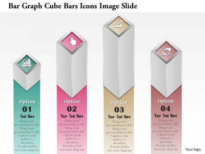 0914 business plan bar graph cube bars icons image slide powerpoint presentation template