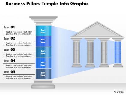 0914 business plan business pillars temple info graphic powerpoint presentation template