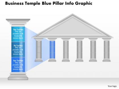 0914 business plan business temple blue pillar info graphic powerpoint presentation template