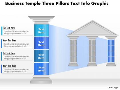 0914 business plan business temple three pillars text info graphic powerpoint presentation template