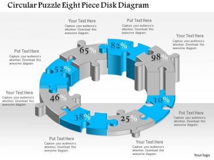 0914 business plan circular puzzle eight piece disk diagram powerpoint template