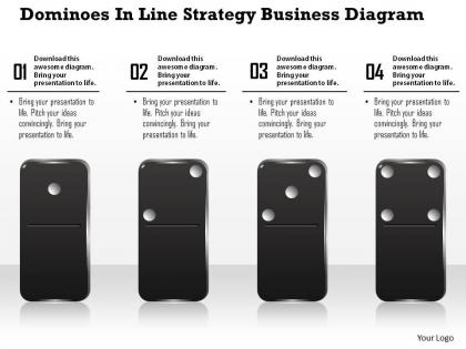 0914 business plan dominoes in line strategy business diagram powerpoint template