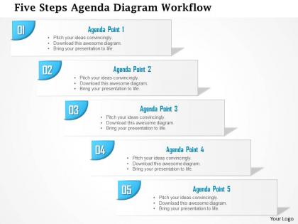 0914 business plan five steps agenda diagram workflow powerpoint presentation template