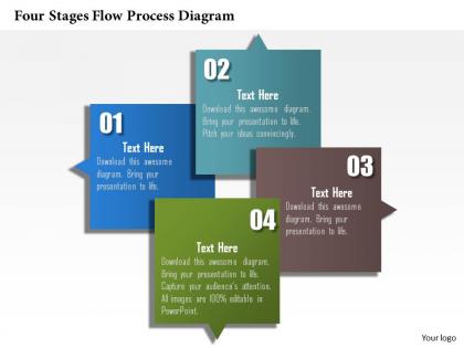 0914 business plan four stages flow process diagram image slide powerpoint template