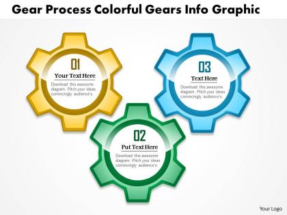 0914 business plan gear process colorful gears info graphic powerpoint presentation template