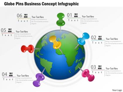 0914 business plan globe pins business concept infographic graphic powerpoint template
