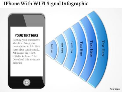 0914 business plan iphone with wi fi signal infographic image slide powerpoint template
