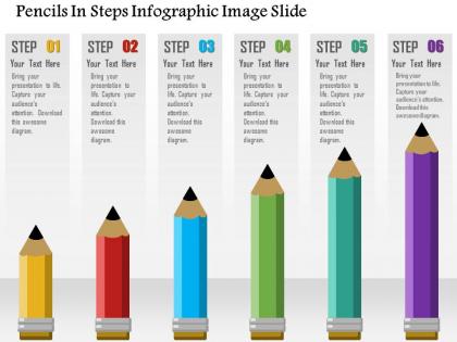 0914 business plan pencils in steps infographic image slide powerpoint template