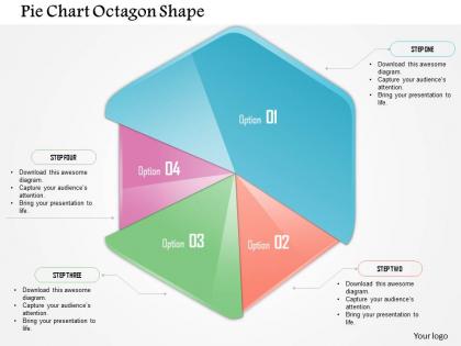 0914 business plan pie chart octagon shape powerpoint template