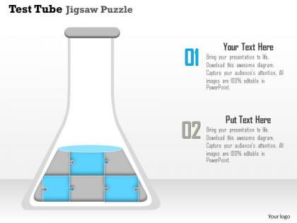 0914 business plan test tube jigsaw puzzle conceptual powerpoint presentation template