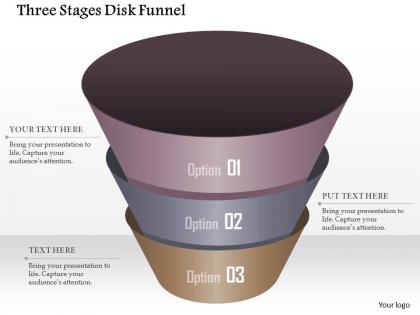 0914 business plan three stages disk funnel powerpoint template