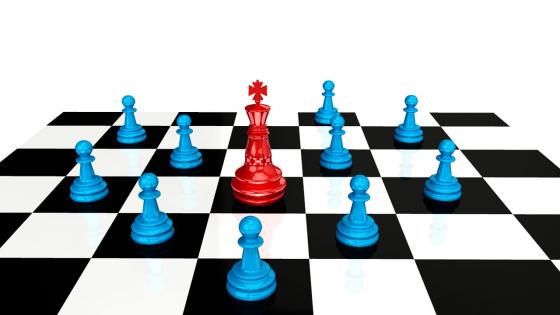 0914 chess game king pawns leader concept image graphic stock photo