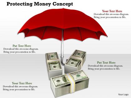 0914 dollar currency bundle with umbrella image graphics for powerpoint