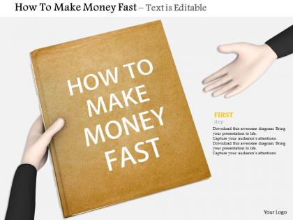 0914 how to make money fast human hand image graphics for powerpoint