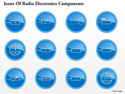 0914 icons of radio electronics components 7 ppt slide