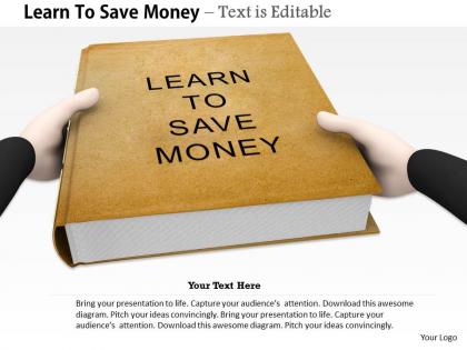 0914 learn to save money book image graphics for powerpoint