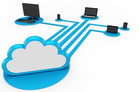 0914 media devices connected to cloud for technology stock photo