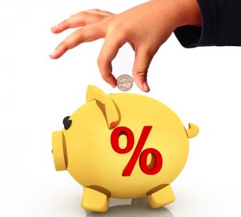 0914 piggy bank with hand and coin savings concept image stock photo
