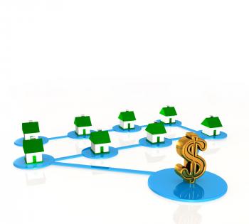 0914 sale houses real estate dollar network business image stock photo