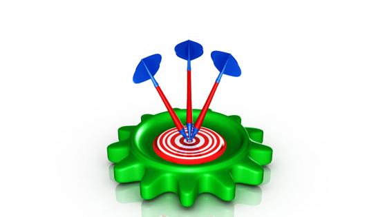 0914 target gear with colored dart pins image graphic stock photo