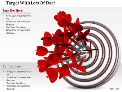 0914 target with lots of darts success ppt slide image graphics for powerpoint