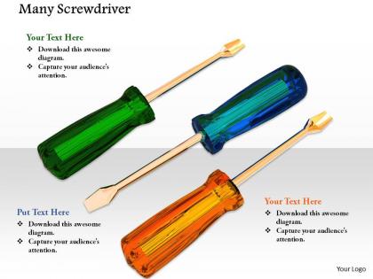 0914 three screwdriver repair ppt slide image graphics for powerpoint