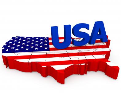0914 usa text on american flag in map style stock photo