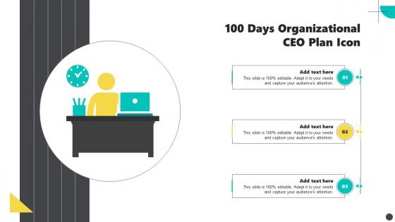 100 Days Organizational CEO Plan Icon