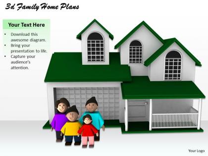 1013 3d family home plans ppt graphics icons powerpoint