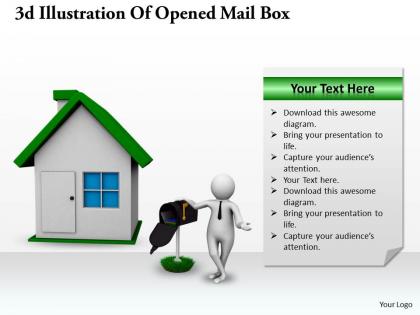 1013 3d illustration of opened mail box ppt graphics icons powerpoint