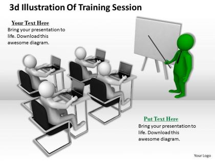 1013 3d illustration of training session ppt graphics icons powerpoint