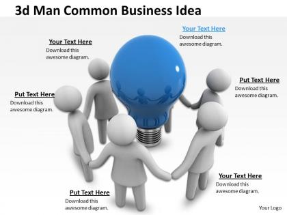 1013 3d man common business idea ppt graphics icons powerpoint