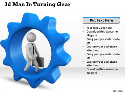 1013 3d man in turning gear ppt graphics icons powerpoint