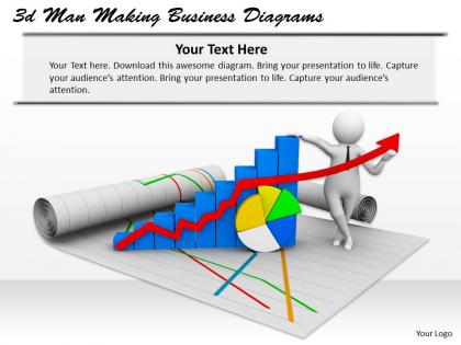1013 3d man making business diagrams ppt graphics icons powerpoint