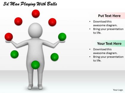 1013 3d man playing with balls ppt graphics icons powerpoint