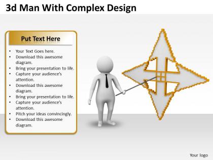 1013 3d man with complex design ppt graphics icons powerpoint