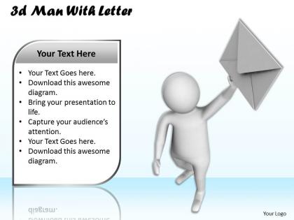 1013 3d man with letter ppt graphics icons powerpoint