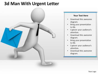 1013 3d man with urgent letter ppt graphics icons powerpoint