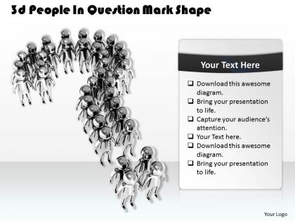 1013 3d people in question mark shape ppt graphics icons powerpoint