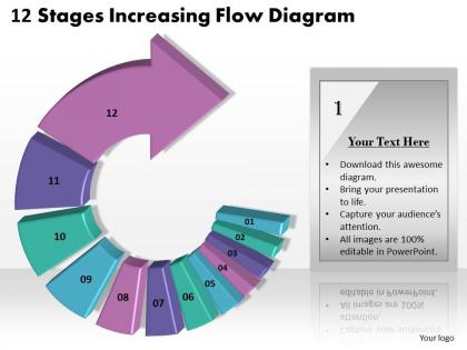 1013 busines ppt diagram 12 stages increasing flow diagram powerpoint template