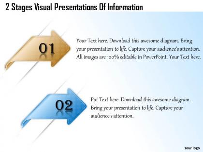 1013 busines ppt diagram 2 stages visual presentations of information powerpoint template