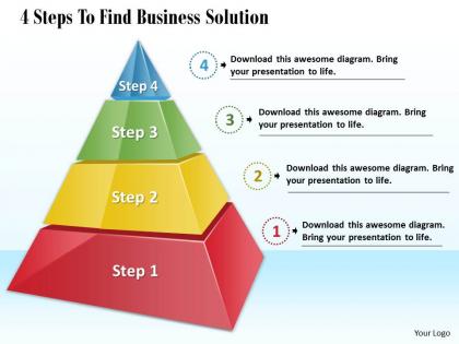 1013 busines ppt diagram 4 steps to find business solution powerpoint template