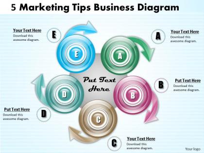 1013 busines ppt diagram 5 marketing tips business diagram powerpoint template