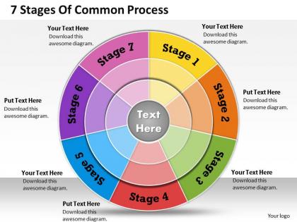 1013 busines ppt diagram 7 stages of common process powerpoint template