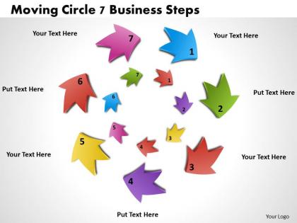 1013 busines ppt diagram moving circle 7 business steps powerpoint template