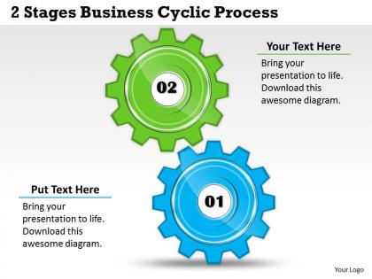 1013 business ppt diagram 2 stages business cyclic process powerpoint template