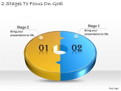 1013 business ppt diagram 2 stages to focus on goal powerpoint template